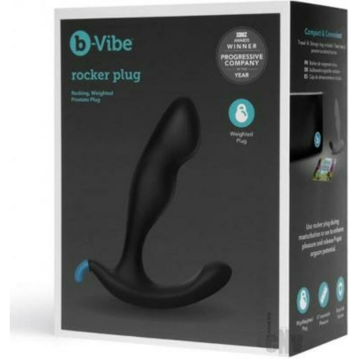 B-vibe Rocker Rocking Weighted Prostate Plug Black - Image 1