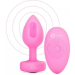 B Vibe Vibrating Heart Shaped Jewel Plug S/m Pink (net) - Image 2