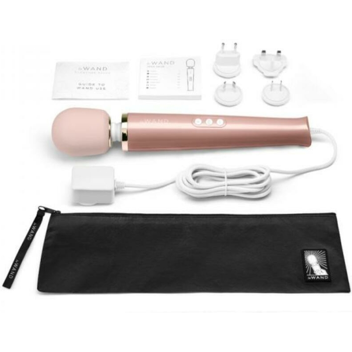 Le Wand Powerful Plug-in Vibrating Massager Rose Gold - Image 1
