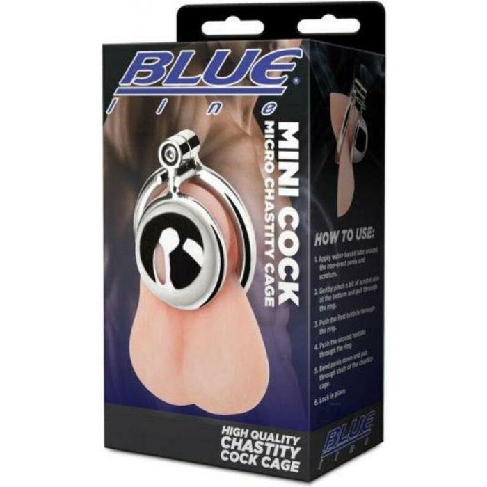Blue Line Mini Cock Micro Chastity Cage - Image 1