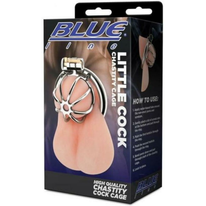 Blue Line Little Cock Chastity Cage - Image 1
