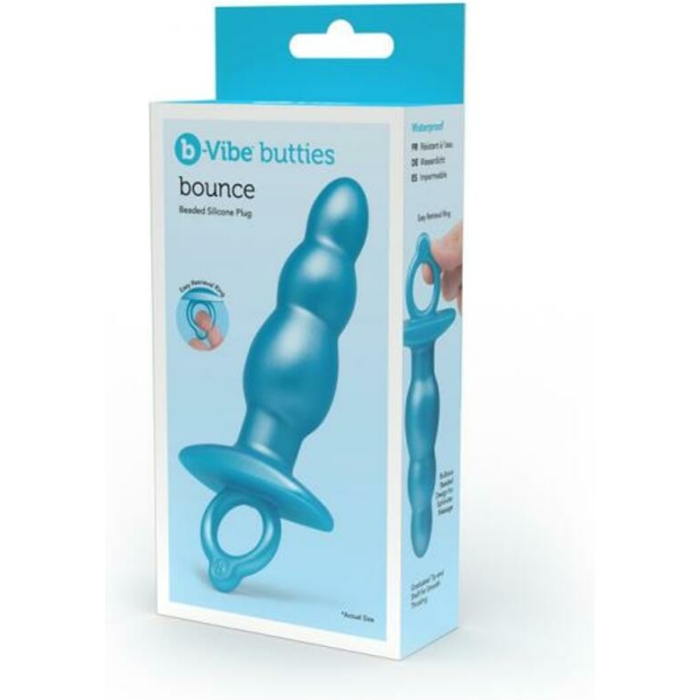 B-vibe Butties Bounce Beaded Silicone Plug - Image 1
