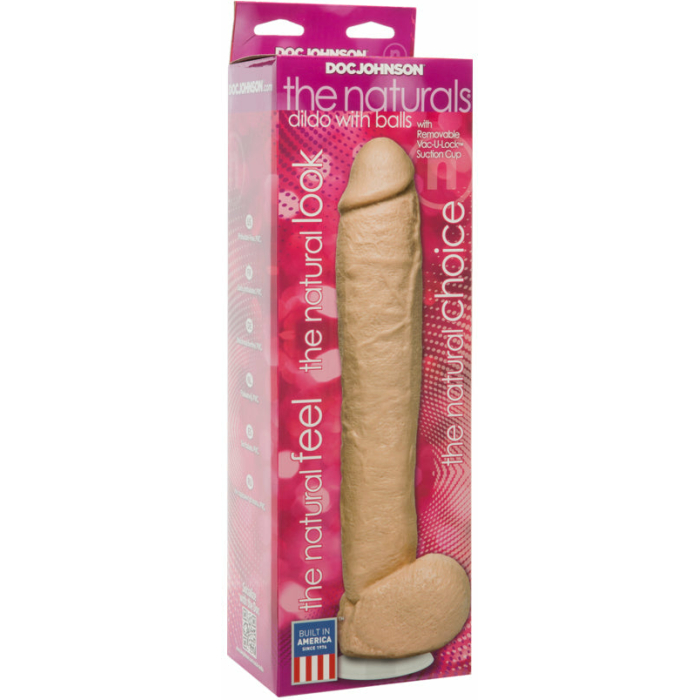 The Naturals 12 inches Dong With Balls Beige - Image 3