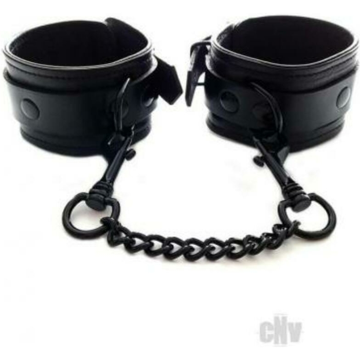 Leather Wrist Cuff Black - Image 1