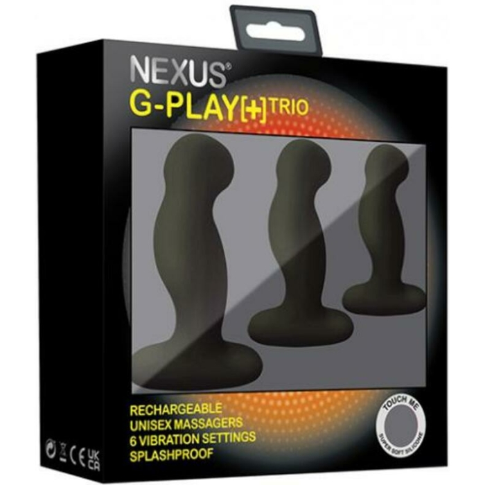 Nexus G-play Trio+ Unisex Vibrator Pack S/m/l Sizes Black - Image 1