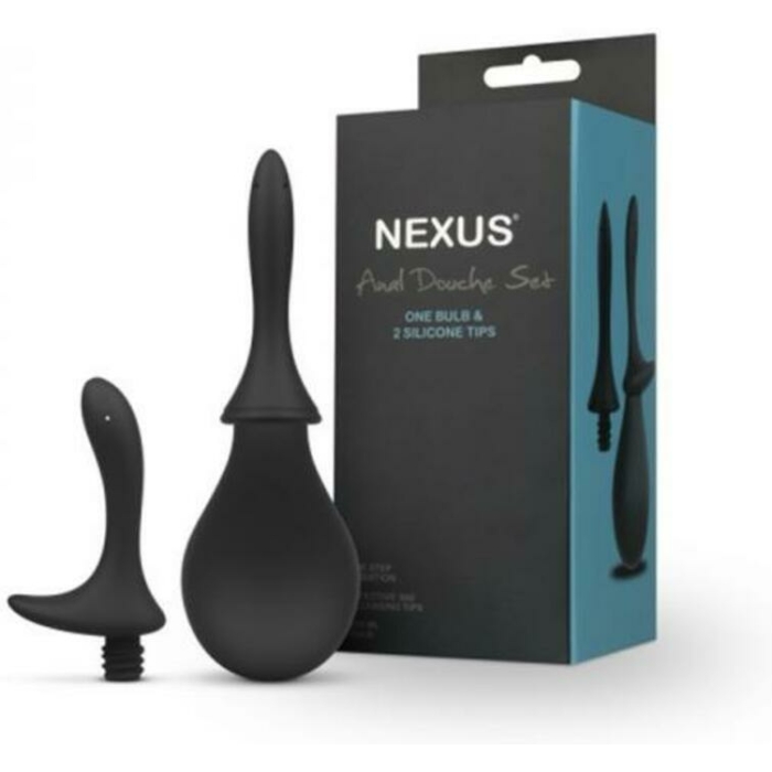 Nexus Anal Douche Set Silicone Black - Image 1