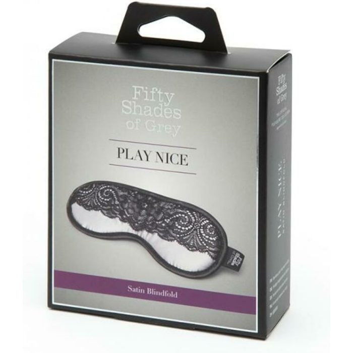Fifty Shades Of Grey Play Nice Satin & Lace Blindfold - Image 1