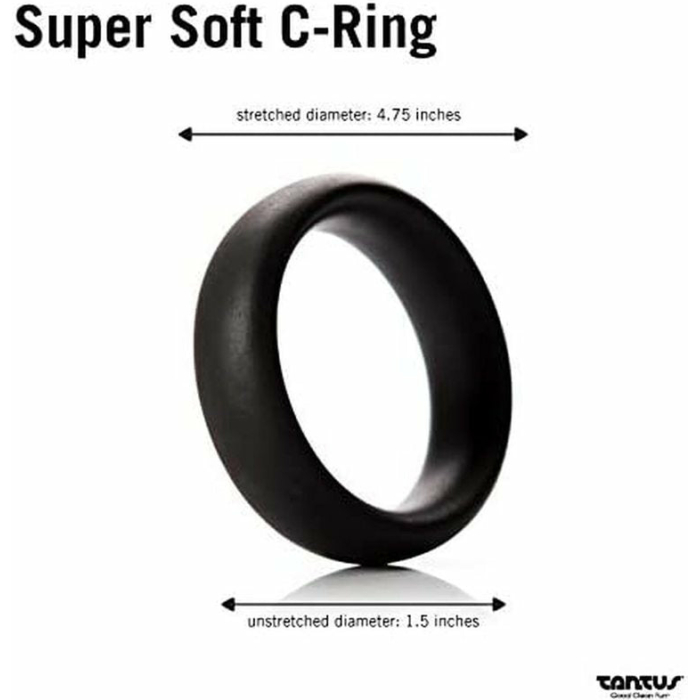 Tantus Super Soft C-ring - Black - Image 3
