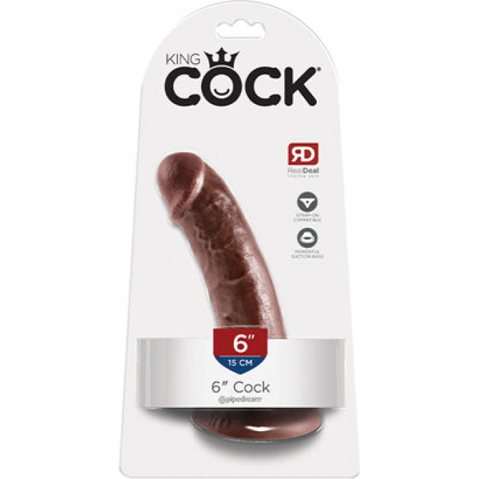 King Cock 6 Cock - Brown - Image 1