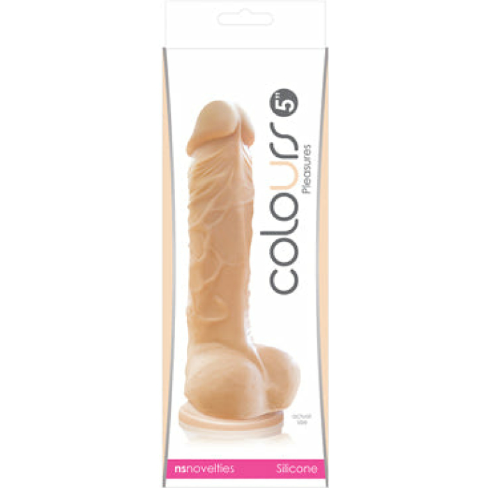 Colours Pleasures 5 Dildo w/Suction Cup - Flesh - Image 1