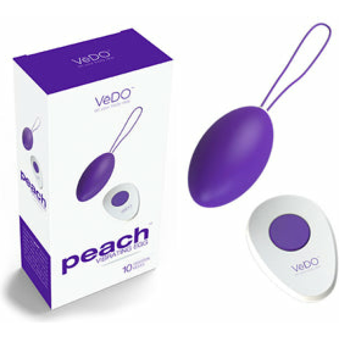 VeDO Peach Rechargeable Egg Vibe - Into You Indigo - Image 1