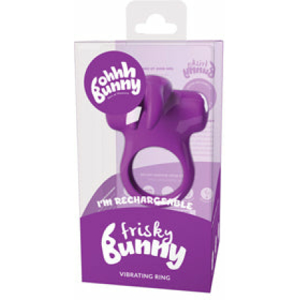 VeDO Frisky Bunny Rechargeable Vibrating Ring - Perfectly Purple