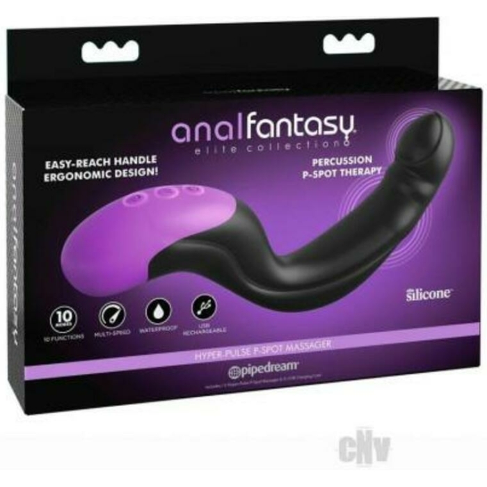 Anal Fantasy Elite Auto-throb Inflatable Vibrating Plug Black - Image 1