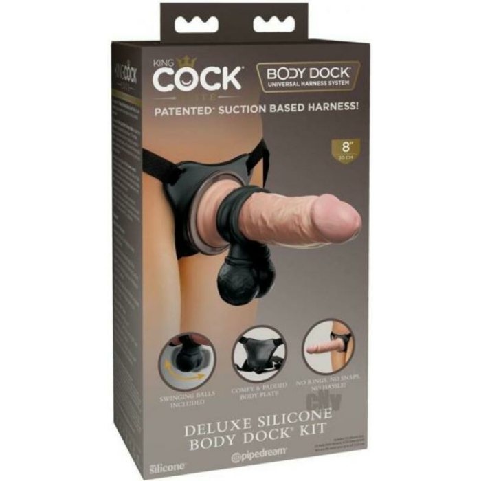 King Cock Elite Deluxe Silicone Body Dock Kit - Image 1