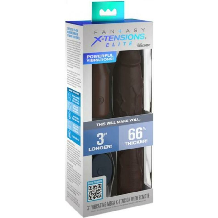Fx Elite 9 Vibe Sleeve 3 Plug Rc Brown - Image 1