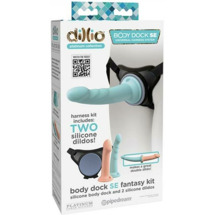 Dillio Platinum Body Dock Se Fantasy Kit With 6 & 7 In. Silicone Dildos - Image 1