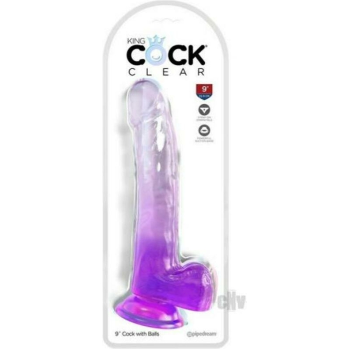 Kc 9 Cock Clear W/balls Purple - Image 1