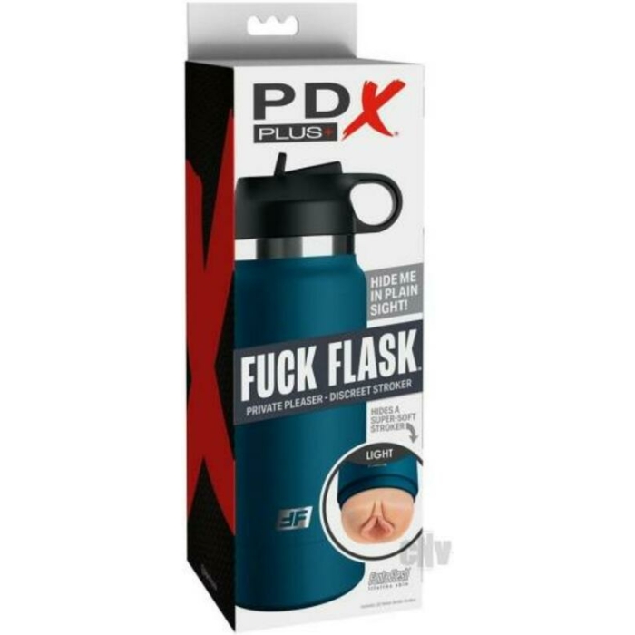 Pdx Plus Fuck Flask Private Pleaser Stroker - Light/blue - Image 1