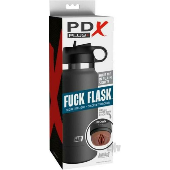 Pdx Plus Fuck Flask Secret Delight Stroker - Brown/grey - Image 1