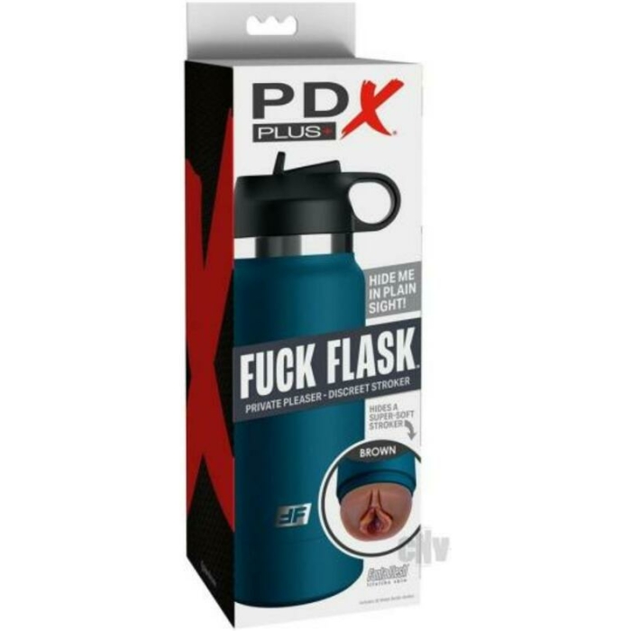 Pdx Plus Fuck Flask Private Pleaser Stroker - Brown/blue - Image 1
