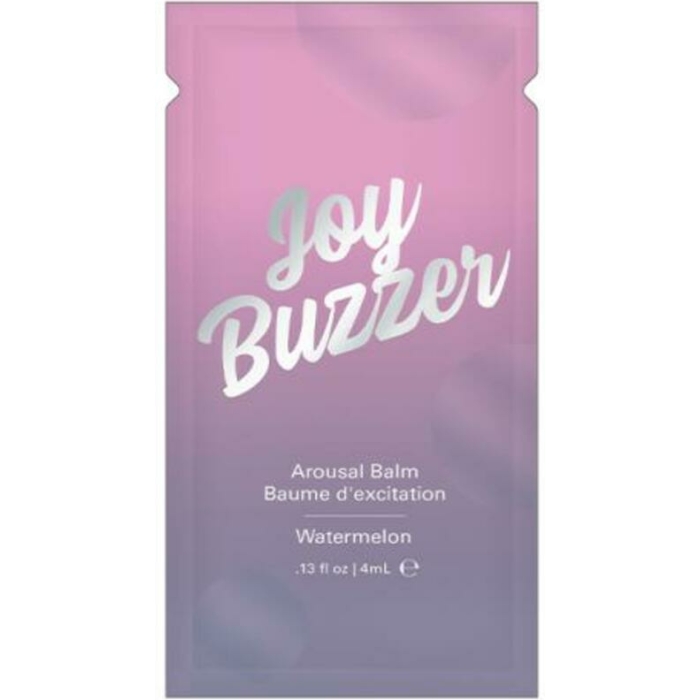 Joy Buzzer Clitoral Arousal Balm Watermelon (bulk Pack/24 Pcs) .13 Oz Foil - Image 1