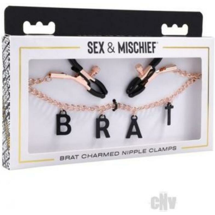 Sportsheets Sex & Mischief Brat Charmed Nipple Clamps - Image 1