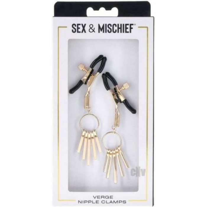 Sandm Verge Nipple Clamps Gld/blk - Image 1