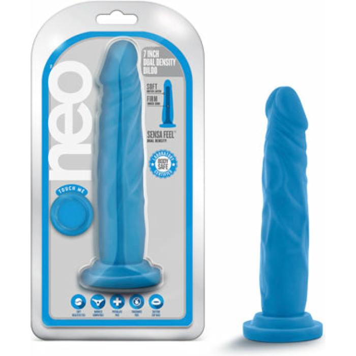 Blush Neo Dual Density 7.5 Cock - Neon Blue - Image 1