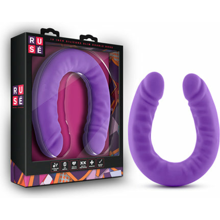 Blush Ruse 18 Slim Double Dong - Purple - Image 1
