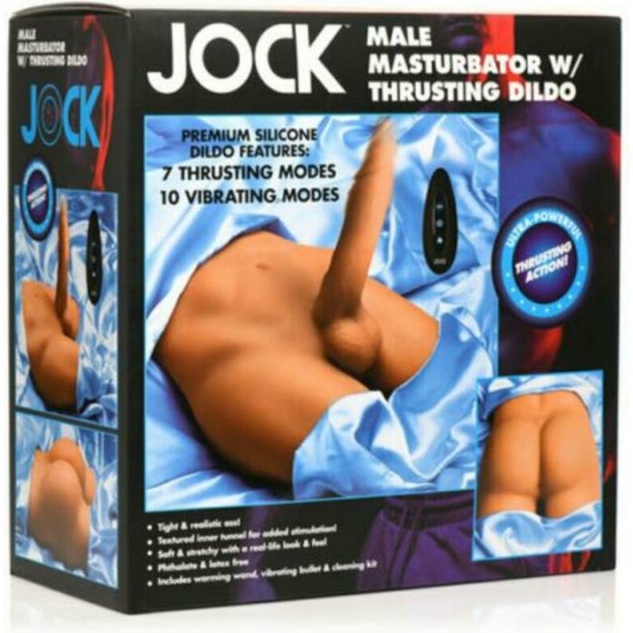 Jock Male Masturbator With Thrusting Posable 7 In. Dildo Medium - Image 1