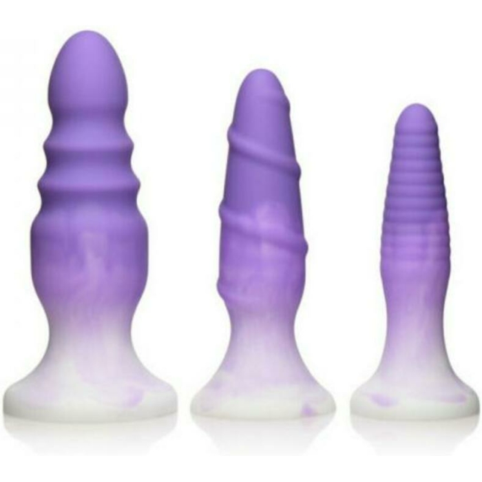 Simply Sweet Silicone Butt Plug Set Purple - Image 1