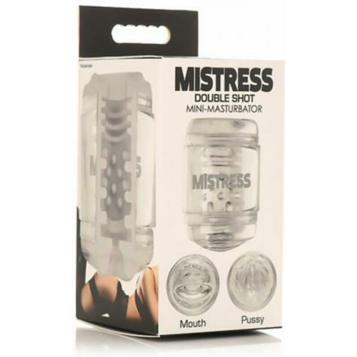 Mistress Double Shot Mouth&pussy Mini Masturbator Clear - Image 1