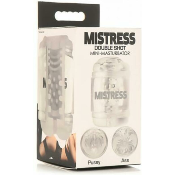 Mistress Double Shot Pussy&ass Mini Masturbator Clear - Image 1