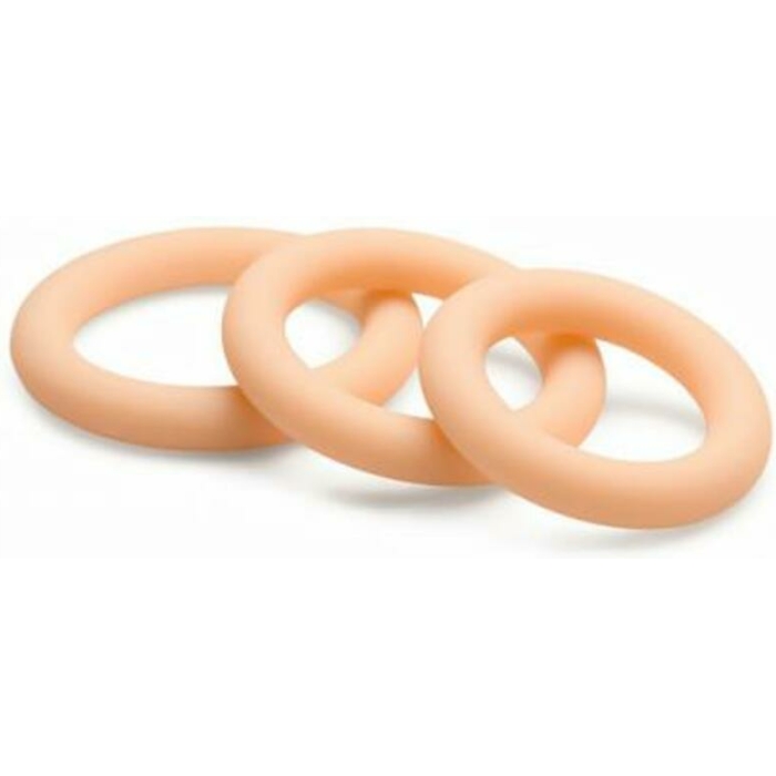 Jock Silicone Cock Ring 3-piece Set Light - Image 1