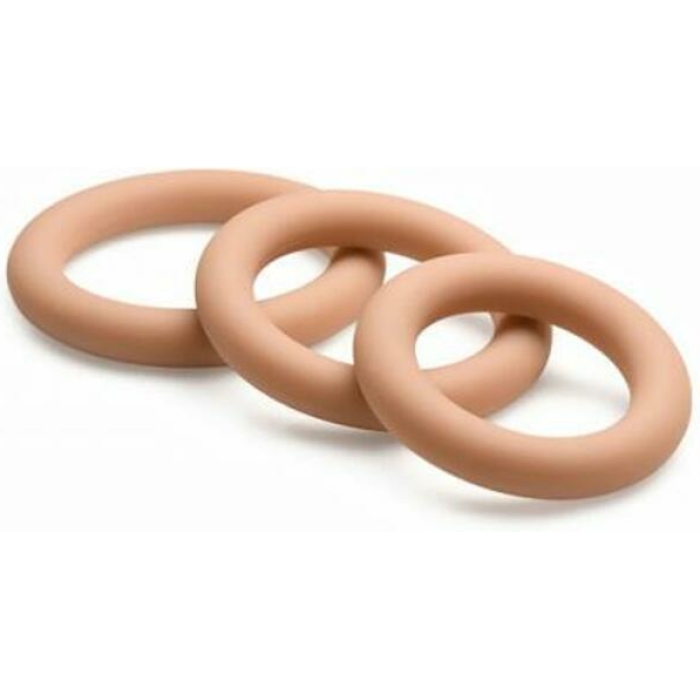 Jock Silicone Cock Ring 3-piece Set Medium - Image 1