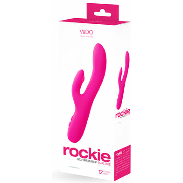 VeDO Rockie Rechargeable Dual Vibe - Foxy Pink - Image 1