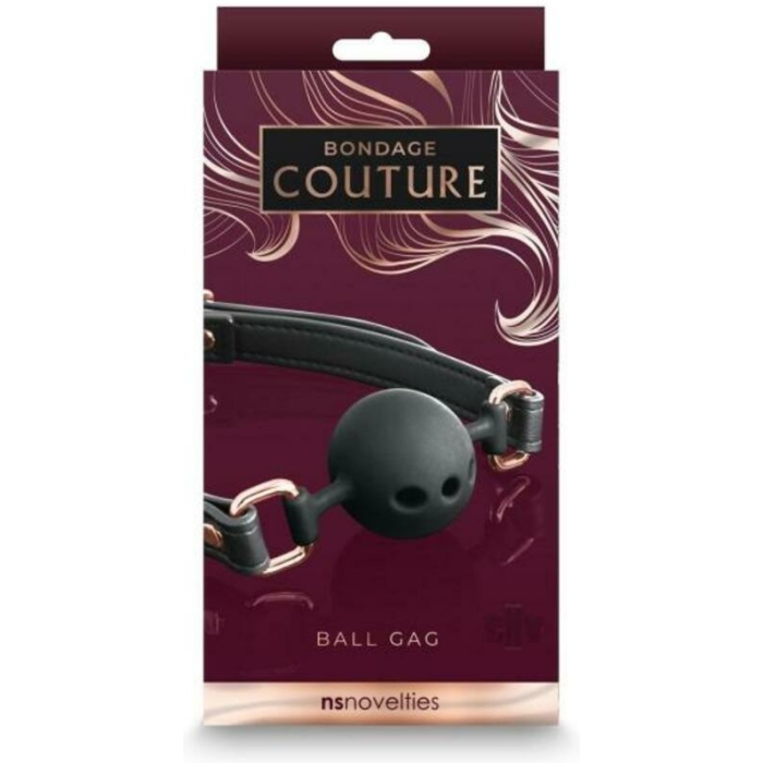 Bondage Couture Ball Gag Black - Image 1