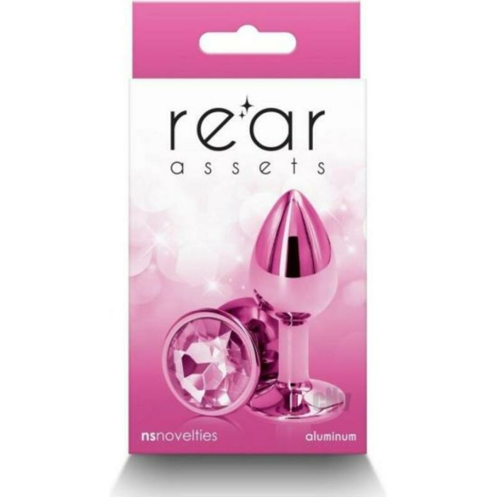 Rear Assets Metal Anal Plug Small Pink - Image 1