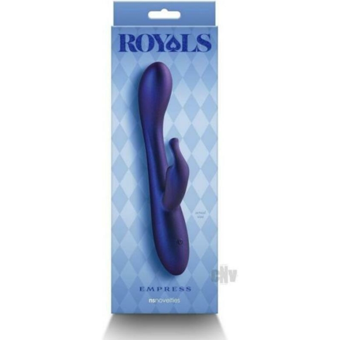 Royals Empress Rabbit Vibrator Metallic Blue - Image 1