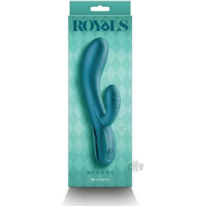 Royals Regent Rabbit Vibrator Metallic Green - Image 1