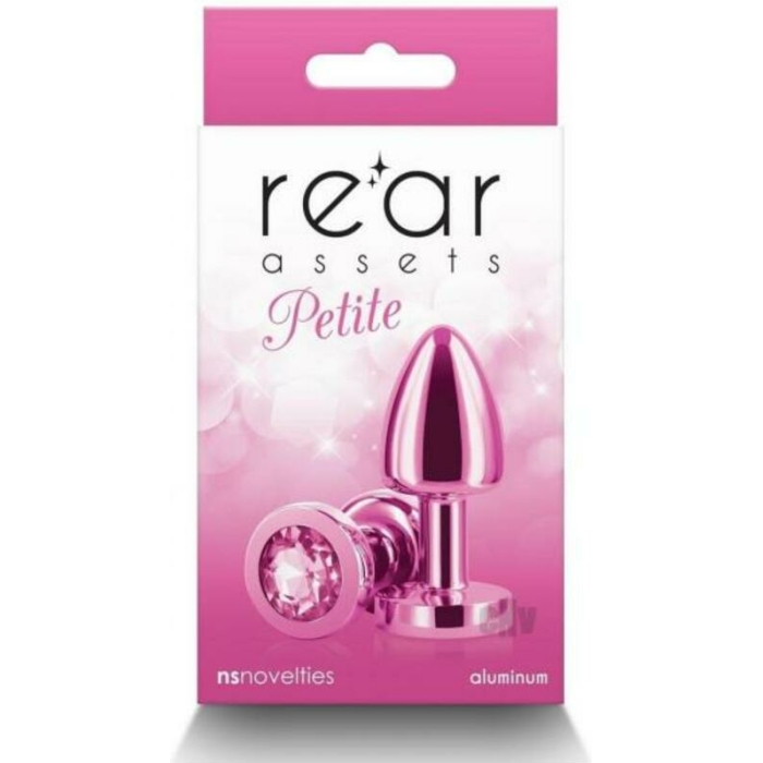 Rear Assets Petite Metal Anal Plug Pink - Image 1
