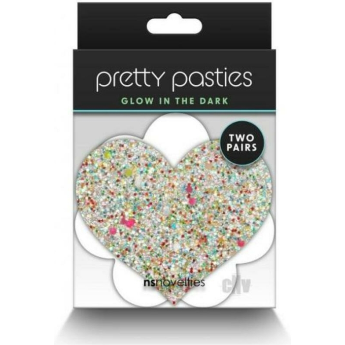 Pretty Pasties Heart & Flower Glow 2 Pair - Image 1