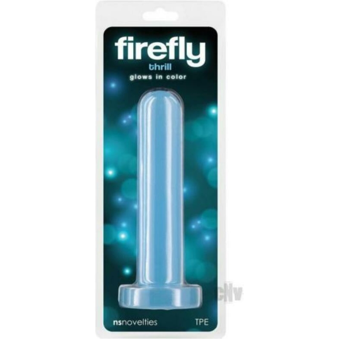 Firefly Thrill Small Glow-in-the-dark Dildo Blue - Image 1