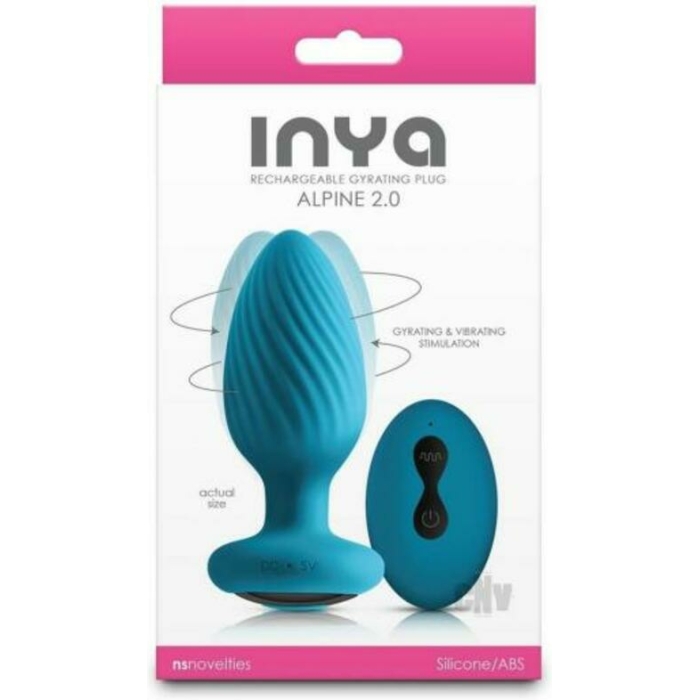 Inya Alpine 2.0 Gyrating And Vibrating Plug With Remote Teal - Image 1