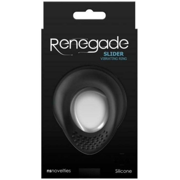 Renegade Slider Vibrating Cock Ring Black - Image 1