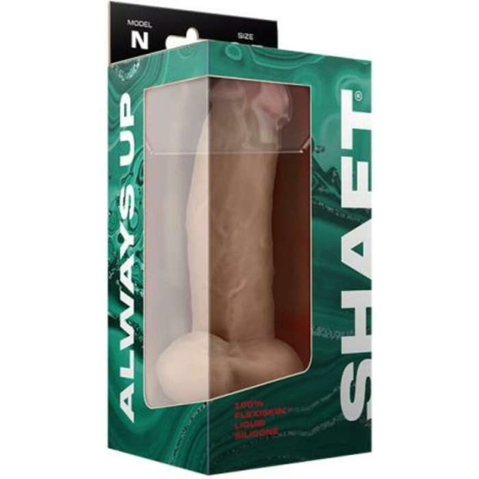 Shaft Model N Liquid Silicone Dong With Balls 8.5 In. Pine - Image 3