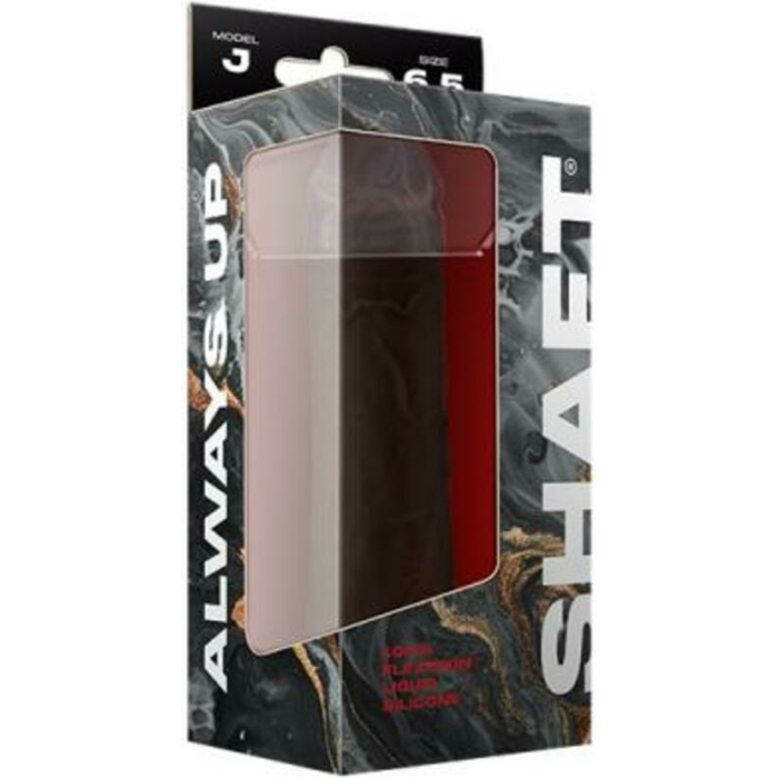 Shaft Model J Liquid Silicone Dong 6.5 In. Mahogany - Image 3