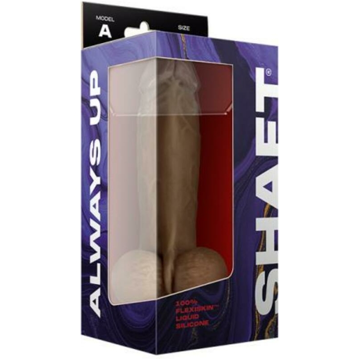 Shaft Model A Liquid Silicone Dong With Balls 8.5 In. Oak - Image 3