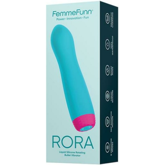 Femme Funn Rora Rotating Bullet - Turquoise - Image 1