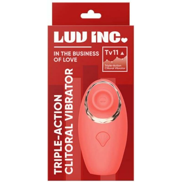 Luv Inc Tv11 Triple-action Clitoral Vibrator Coral - Image 1
